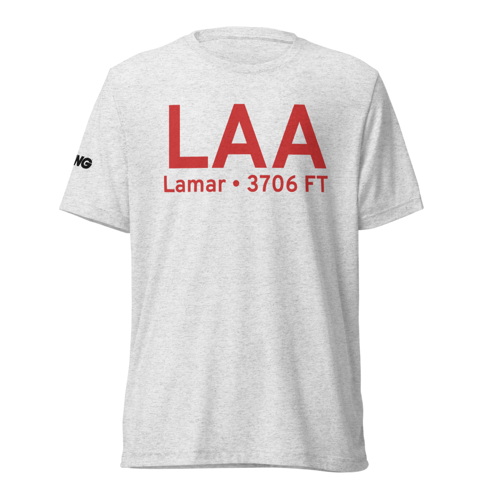 Lamar (KLAA) Airport Tri-blend T-Shirt 