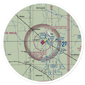 Robertson Field (D55) VFR Sectional Sticker (30 mile)