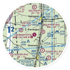 Chorman Airport (D74) VFR Sectional Sticker (20 mile)
