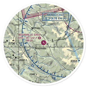 Boonville Airport (D83) VFR Sectional Sticker (20 mile)