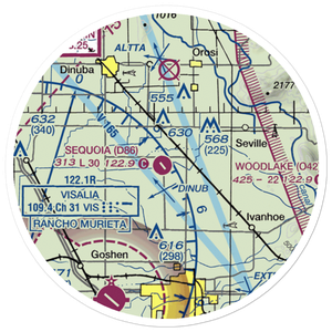 Sequoia Field (D86) VFR Sectional Sticker (20 mile)