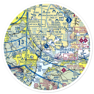 Davison Army Air Field (DAA) VFR Sectional Sticker (30 mile)