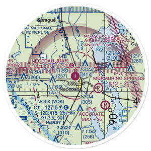 Necedah Airport (DAF) VFR Sectional Sticker (20 mile)