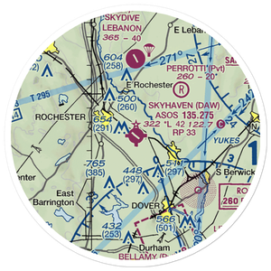 Skyhaven Airport (DAW) VFR Sectional Sticker (20 mile)