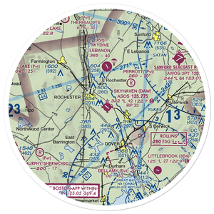 Skyhaven Airport (DAW) VFR Sectional Sticker (30 mile)