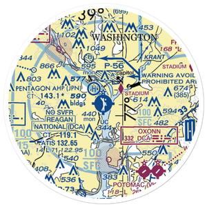 Ronald Reagan Washington National Airport (DCA) VFR Sectional Sticker (20 mile)