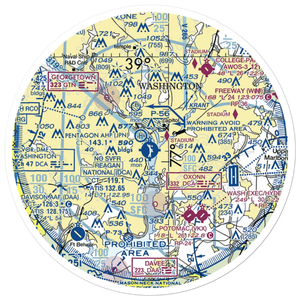 Ronald Reagan Washington National Airport (DCA) VFR Sectional Sticker (30 mile)