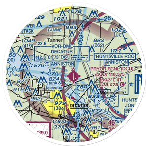 Pryor Field Regional Airport (DCU) VFR Sectional Sticker (20 mile)