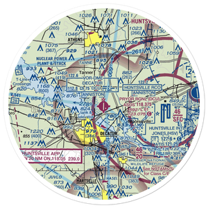 Pryor Field Regional Airport (DCU) VFR Sectional Sticker (30 mile)