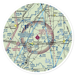 Daviess County Airport (DCY) VFR Sectional Sticker (30 mile)