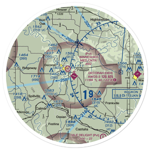 Decorah Municipal Airport (DEH) VFR Sectional Sticker (30 mile)