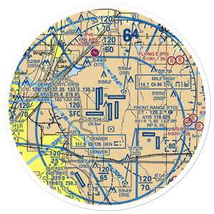 Denver International Airport (DEN) VFR Sectional Sticker (30 mile)