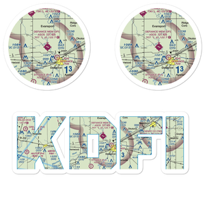 Defiance Memorial Airport (DFI) VFR Sectional Sticker Pack