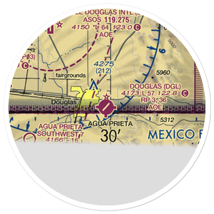 Douglas Municipal Airport (DGL) VFR Sectional Sticker (20 mile)