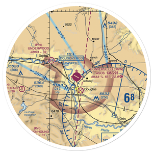 Converse County Airport (DGW) VFR Sectional Sticker (30 mile)