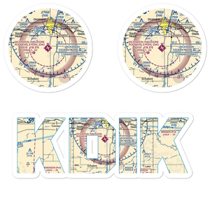 Dickinson Theodore Roosevelt Regional Airport (DIK) VFR Sectional Sticker Pack