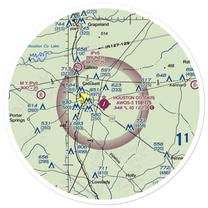 Houston County Airport (DKR) VFR Sectional Sticker (30 mile)