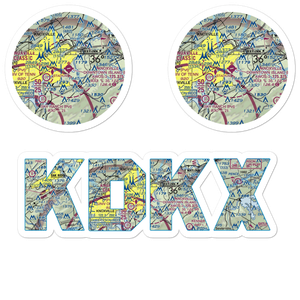 Knoxville Downtown Island Airport (DKX) VFR Sectional Sticker Pack