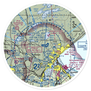 Duluth International Airport (DLH) VFR Sectional Sticker (30 mile)