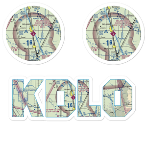 Delano Municipal Airport (DLO) VFR Sectional Sticker Pack