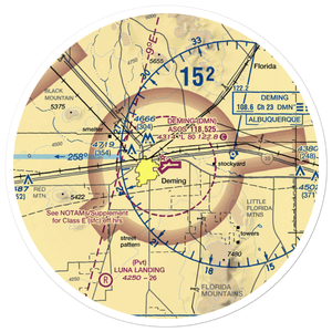 Deming Municipal Airport (DMN) VFR Sectional Sticker (30 mile)