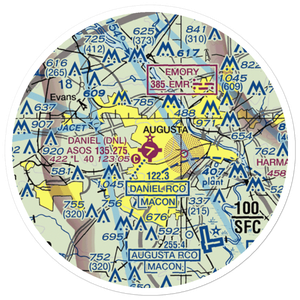 Daniel Field (DNL) VFR Sectional Sticker (20 mile)