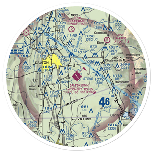 Dalton Municipal Airport (DNN) VFR Sectional Sticker (30 mile)
