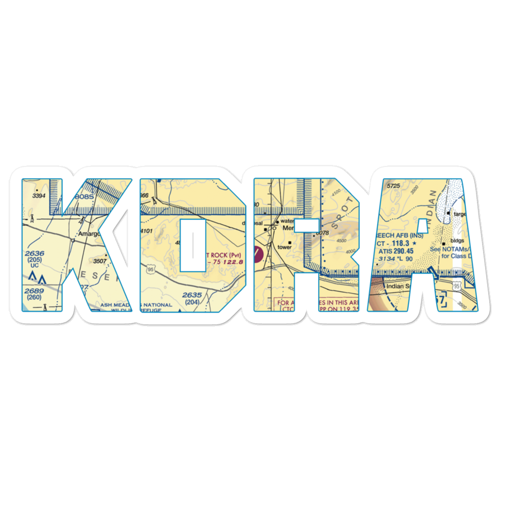 Desert Rock Airport (DRA) VFR Sectional Sticker 