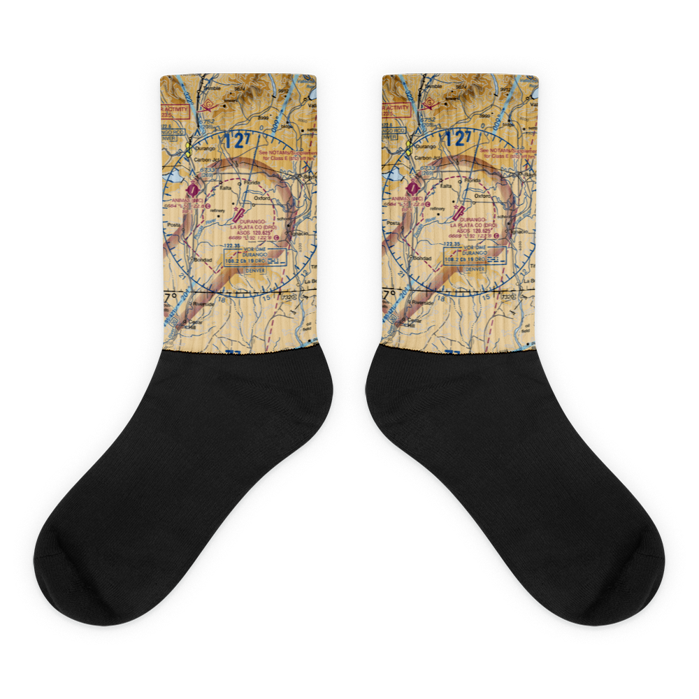 Durango La Plata County Airport (DRO) VFR Sectional Socks 