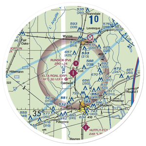 Delta Regional Airport (DRP) VFR Sectional Sticker (30 mile)