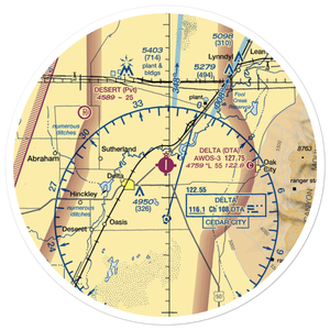 Delta Municipal Airport (DTA) VFR Sectional Sticker (30 mile)