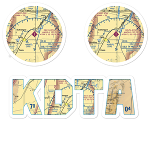 Delta Municipal Airport (DTA) VFR Sectional Sticker Pack