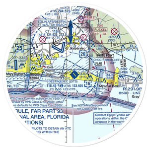 Destin Executive Airport (DTS) VFR Sectional Sticker (30 mile)