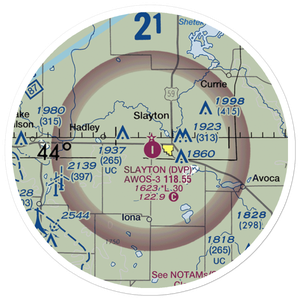 Slayton Municipal Airport (DVP) VFR Sectional Sticker (20 mile)