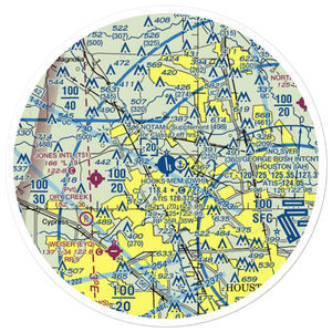 David Wayne Hooks Memorial Airport (DWH) VFR Sectional Sticker (30 mile)