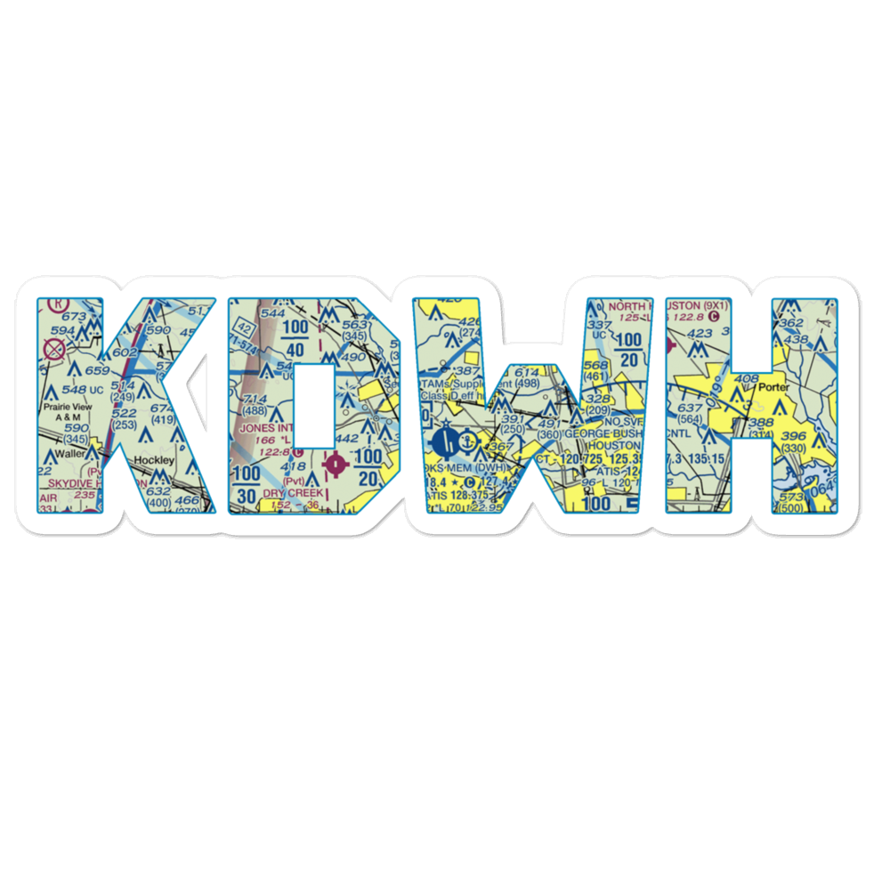 David Wayne Hooks Memorial Airport (DWH) VFR Sectional Sticker 