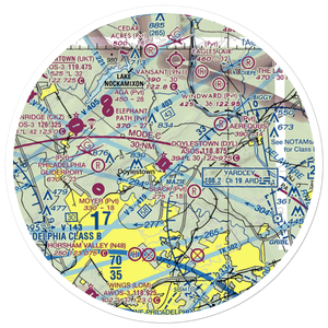 Doylestown Airport (DYL) VFR Sectional Sticker (30 mile)