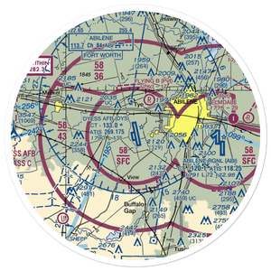 Dyess Air Force Base (DYS) VFR Sectional Sticker (30 mile)