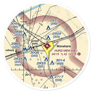 Roy Hurd Memorial Airport (E01) VFR Sectional Sticker (20 mile)