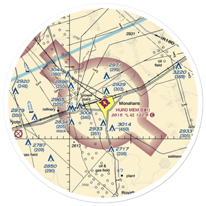 Roy Hurd Memorial Airport (E01) VFR Sectional Sticker (30 mile)