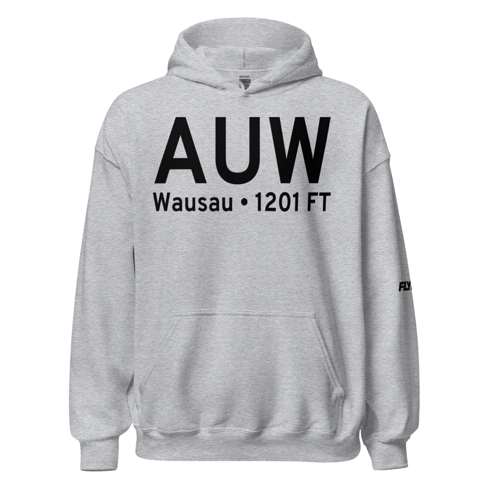 Wausau (KAUW) Airport Hoodie Sweatshirt 