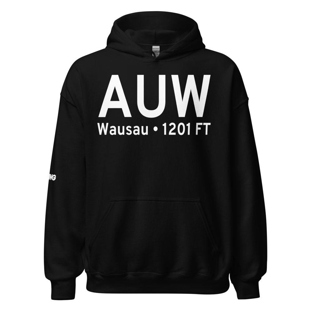Wausau (KAUW) Airport Hoodie Sweatshirt 