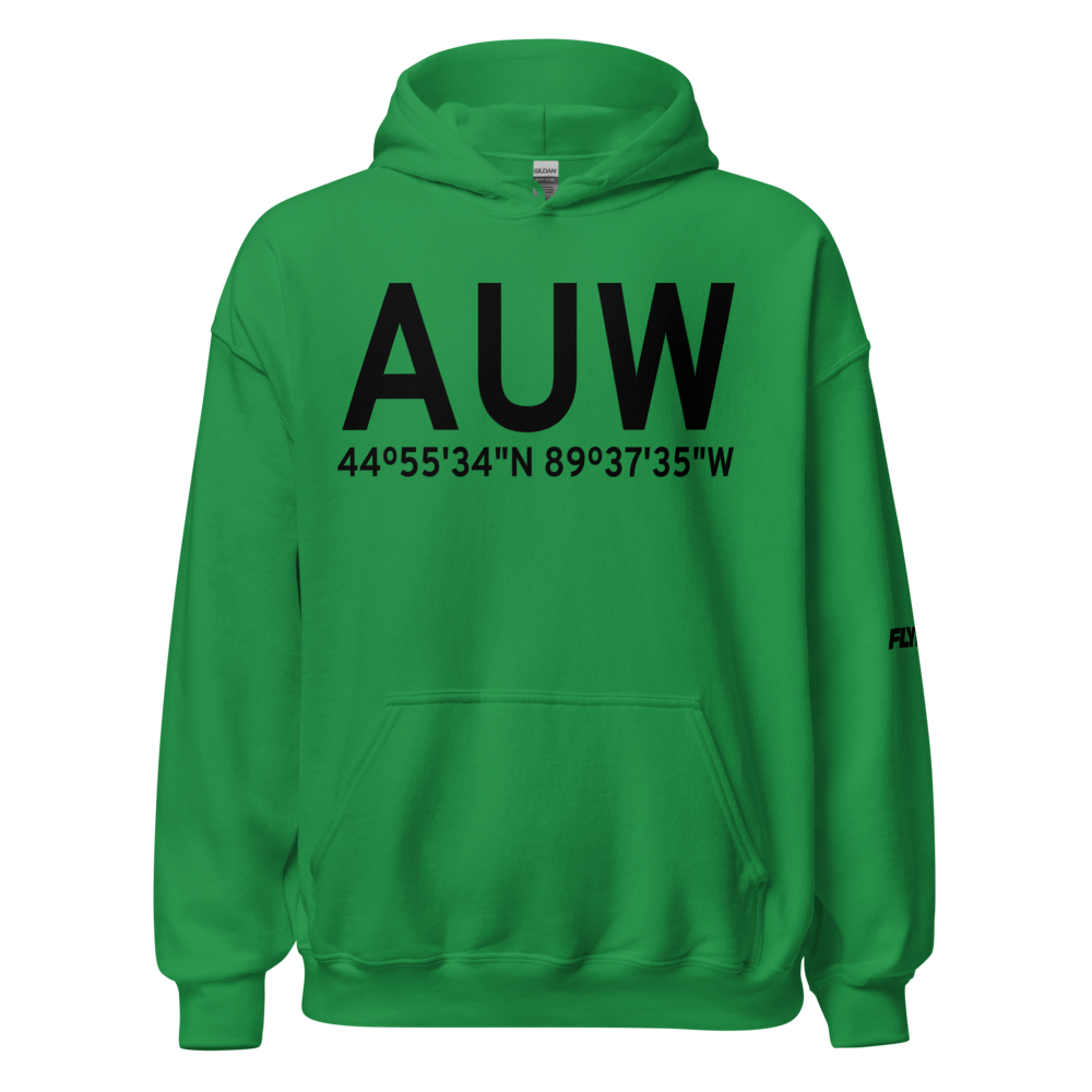 Wausau (KAUW) Airport Hoodie Sweatshirt 