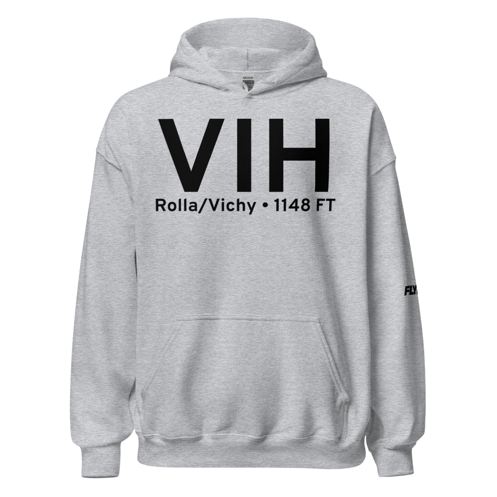 Rolla/Vichy (KVIH) Airport Hoodie Sweatshirt 