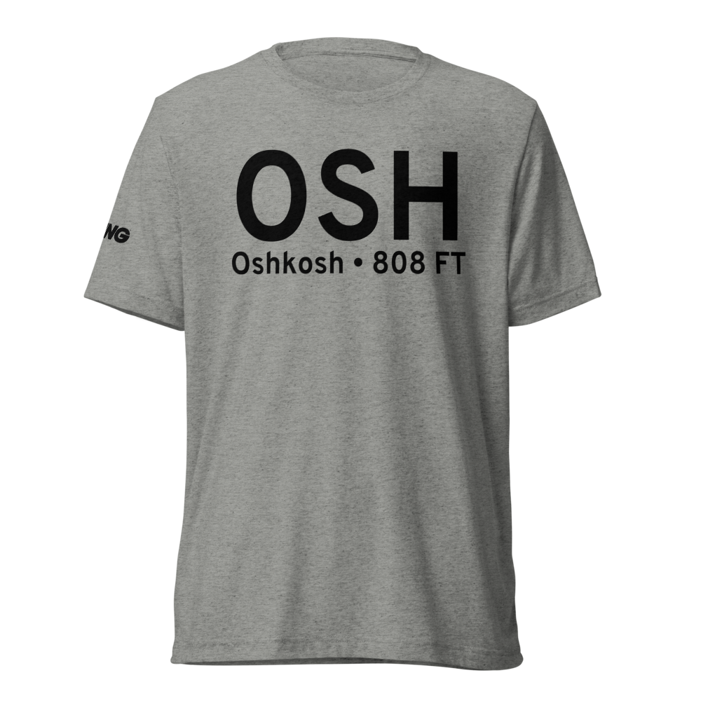 Oshkosh (KOSH) Airport Tri-blend T-Shirt 