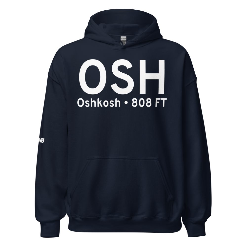 Oshkosh (KOSH) Airport Hoodie Sweatshirt 