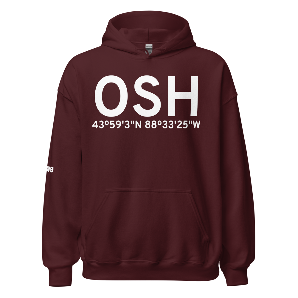 Oshkosh (KOSH) Airport Hoodie Sweatshirt 