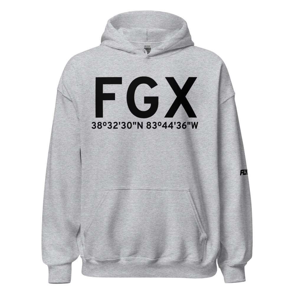 Flemingsburg (KFGX) Airport Hoodie Sweatshirt 