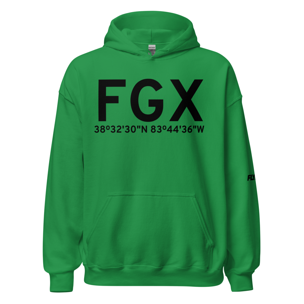 Flemingsburg (KFGX) Airport Hoodie Sweatshirt 