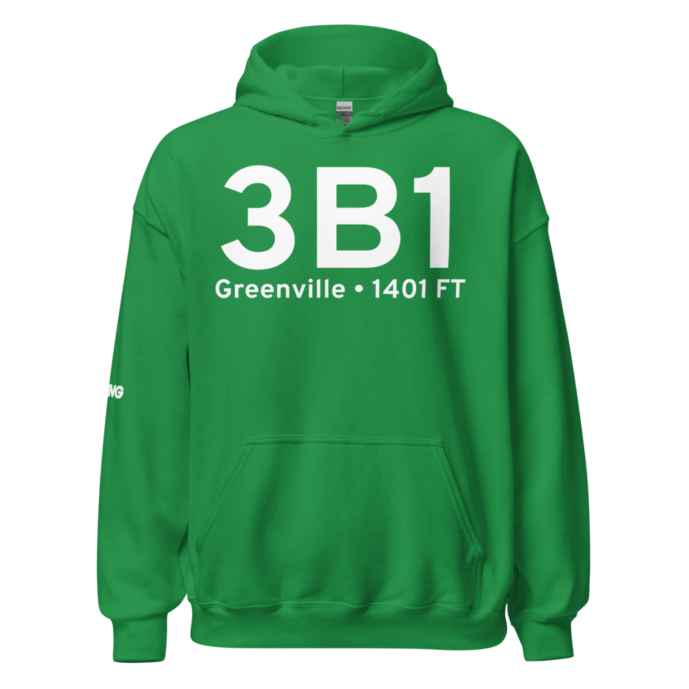 Greenville (K3B1) Airport Hoodie Sweatshirt 